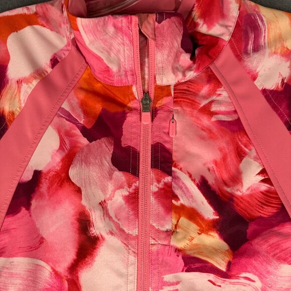 Athleta Womens Medium Pink Run With It Full Zip Long Sleeve Jacket Pockets - Picture 5 of 14